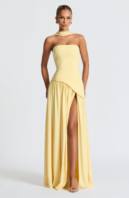 Maliyah Long Dress - Lemon
