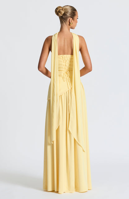 Maliyah Long Dress - Lemon