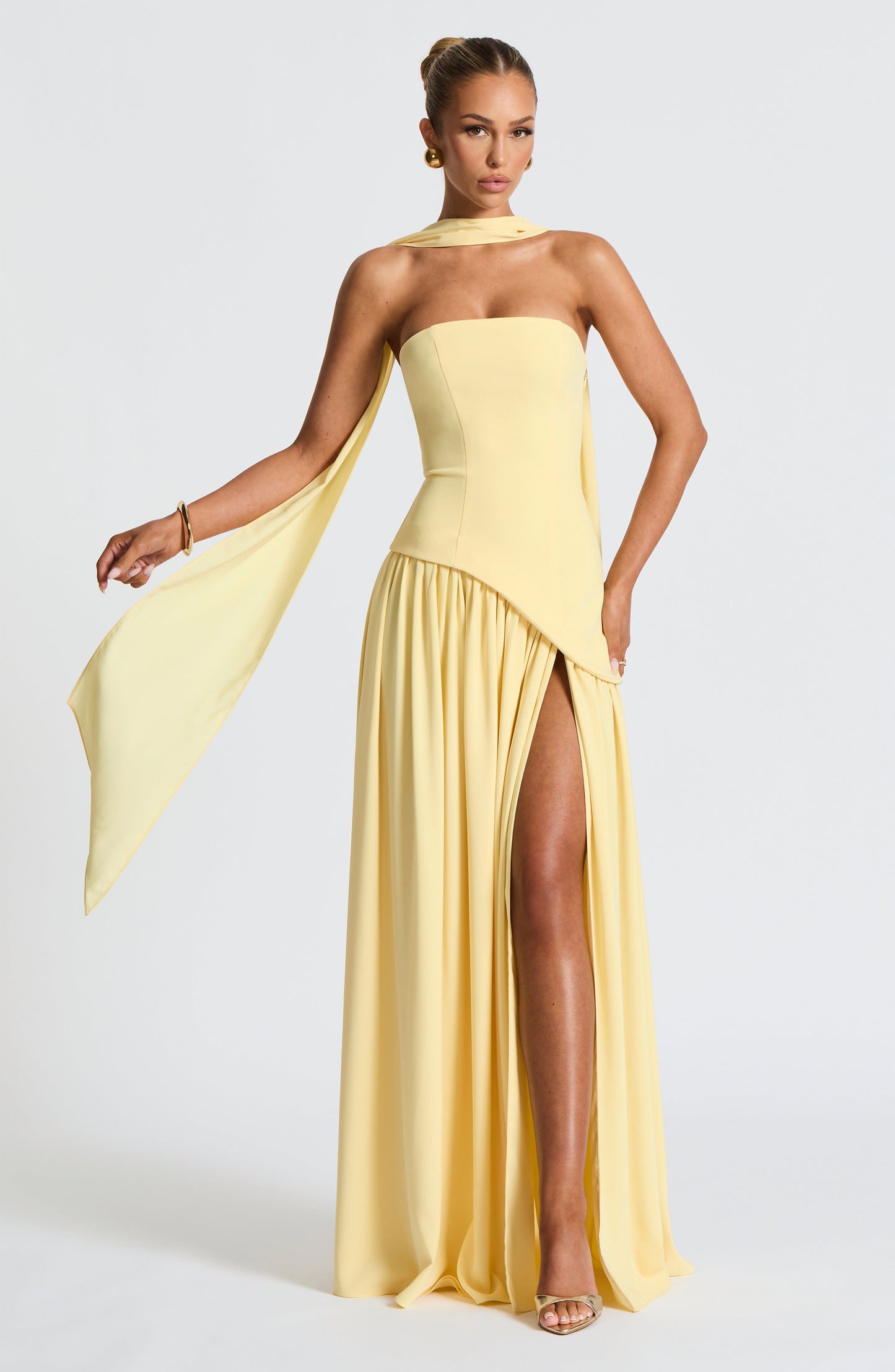 Maliyah Long Dress - Lemon