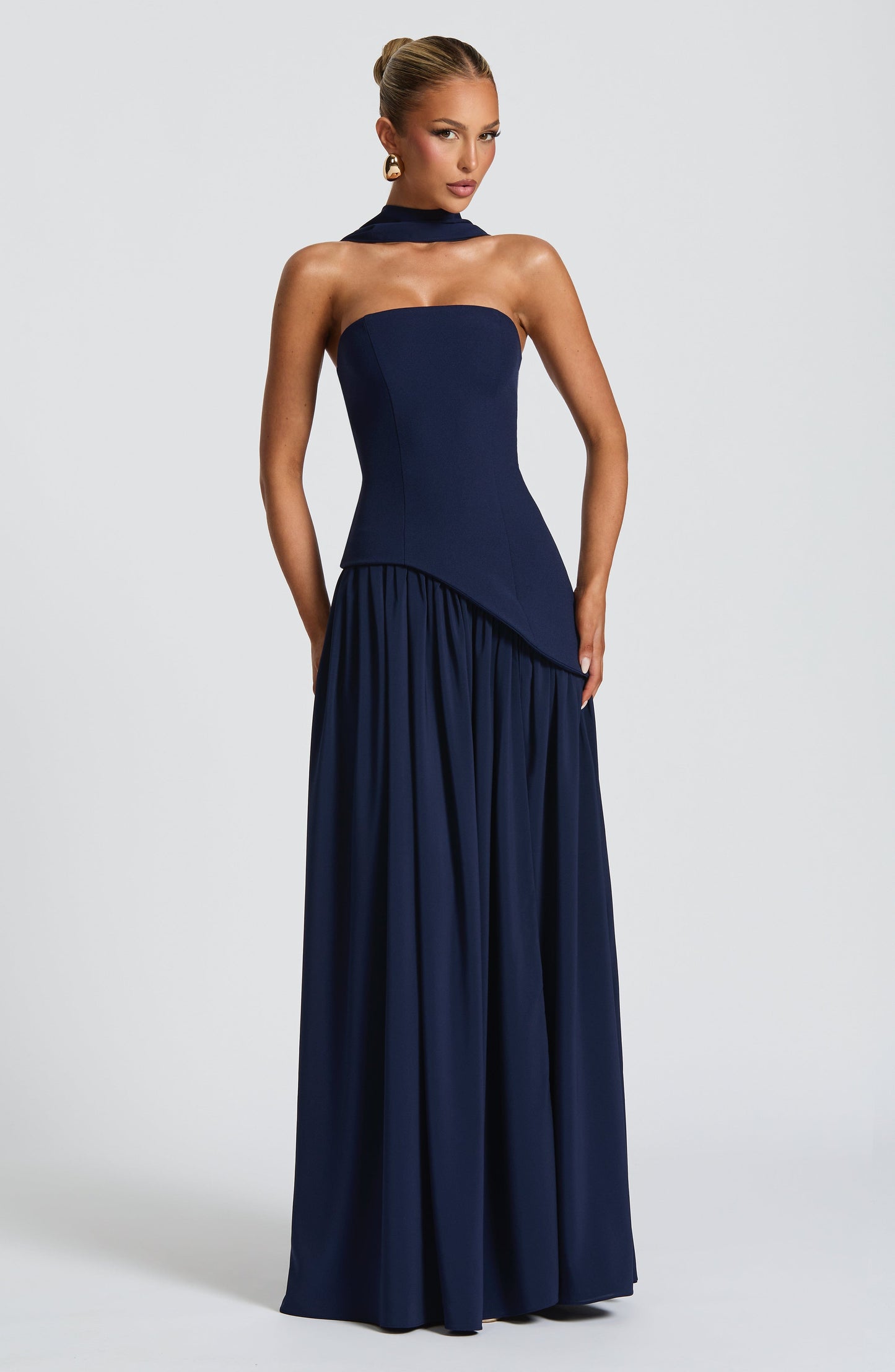 Robe Longue Maliyah – Bleu Nuit