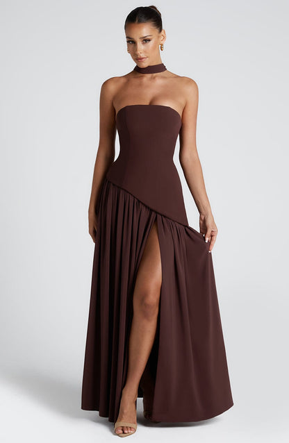 Robe Maxi Maliyah - Marron Prune