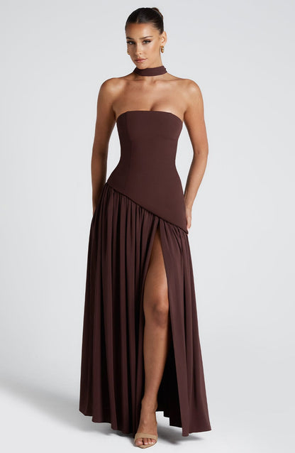 Robe Maxi Maliyah - Marron Prune