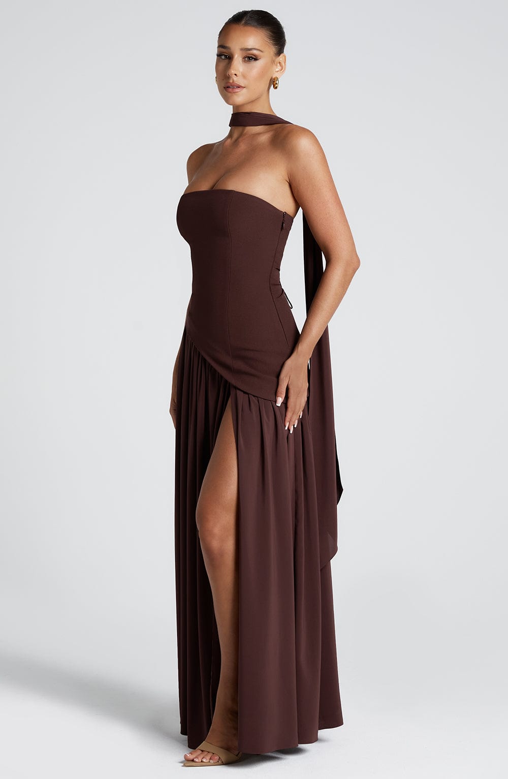 Robe Maxi Maliyah - Marron Prune