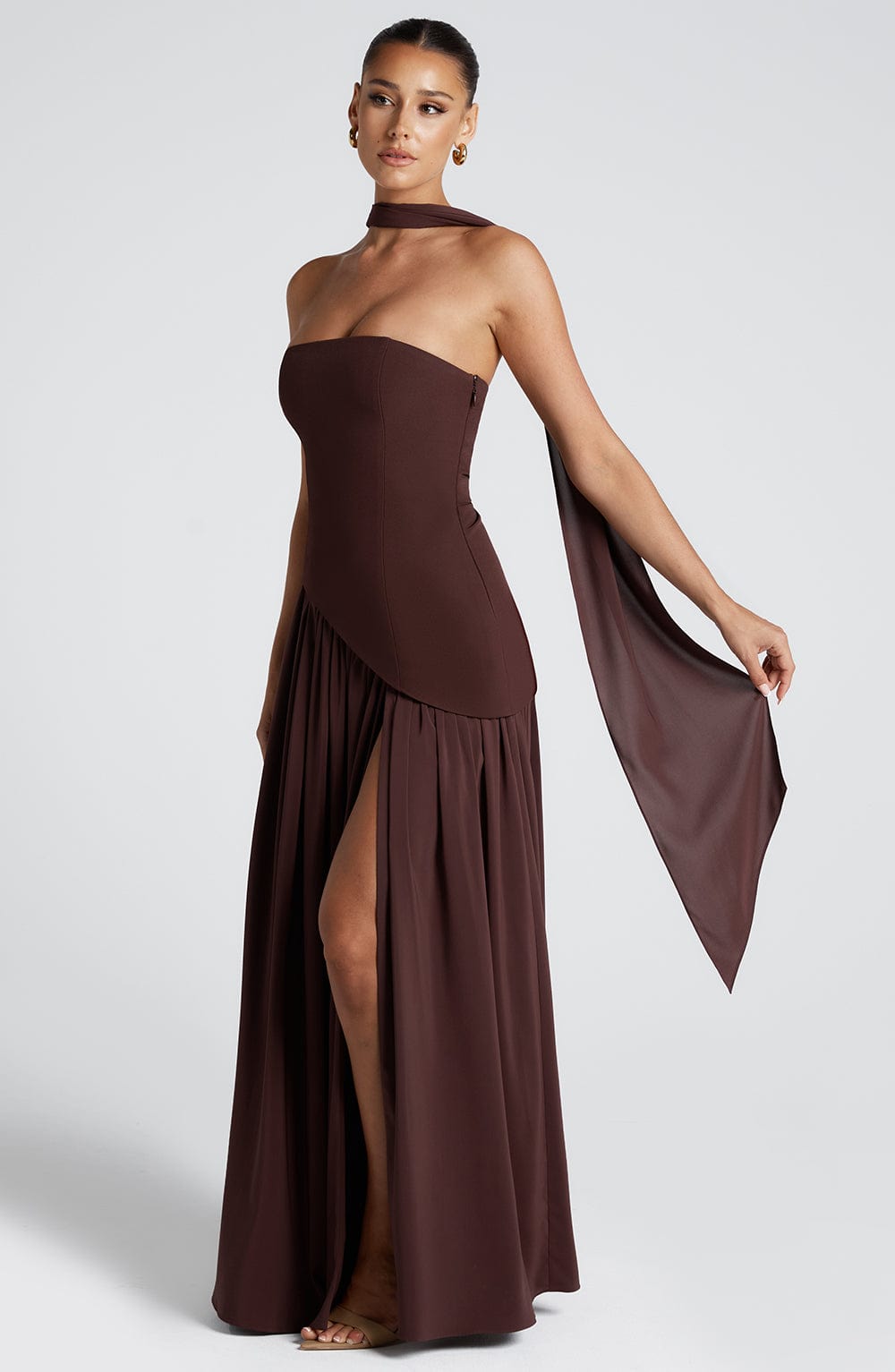 Robe Maxi Maliyah - Marron Prune