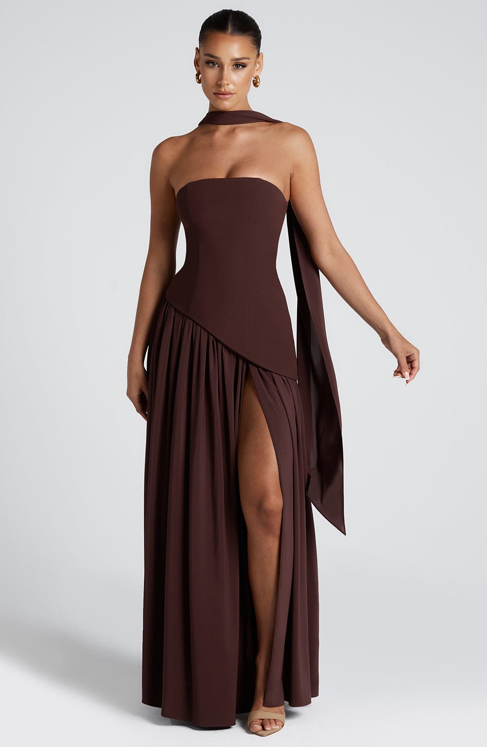 Robe Maxi Maliyah - Marron Prune