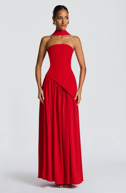 Maliyah Robe Longue - Rouge