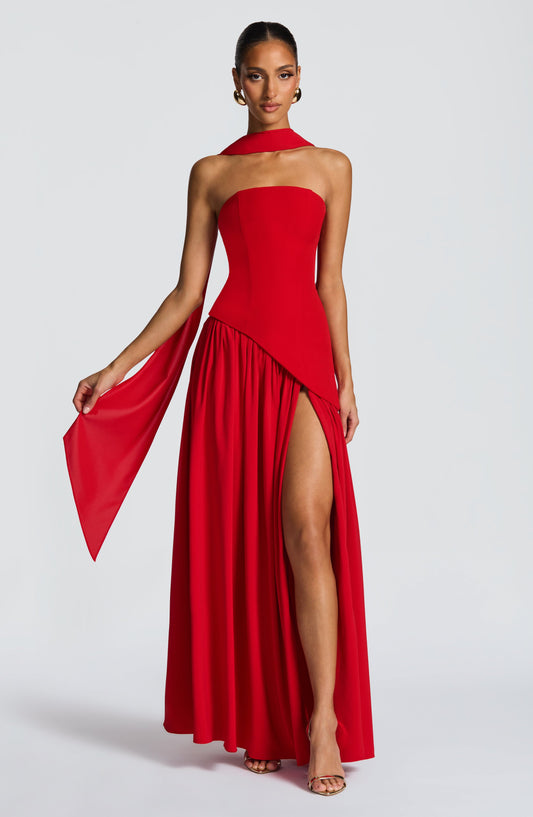 Maliyah Robe Longue - Rouge