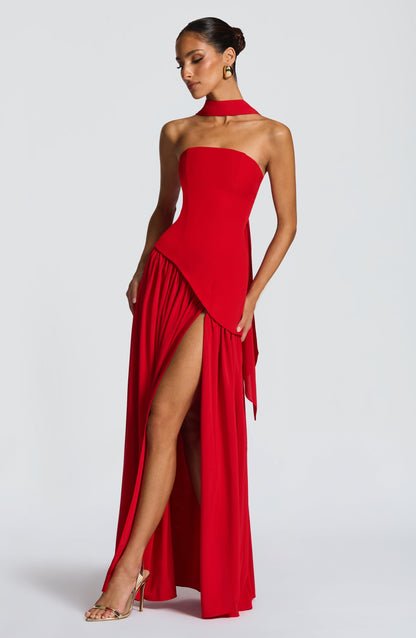 Maliyah Robe Longue - Rouge