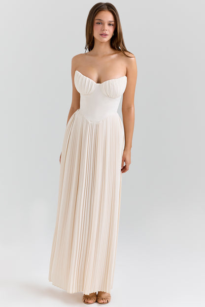 Ophélie Robe Longue Ivoire