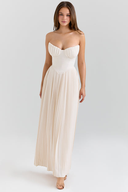 Ophélie Robe Longue Ivoire