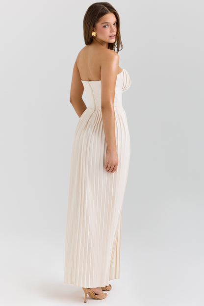 Ophélie Robe Longue Ivoire