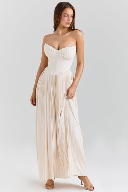 Ophélie Robe Longue Ivoire