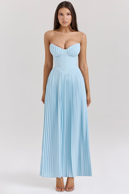 Ophélie Robe Longue Bleu Ciel