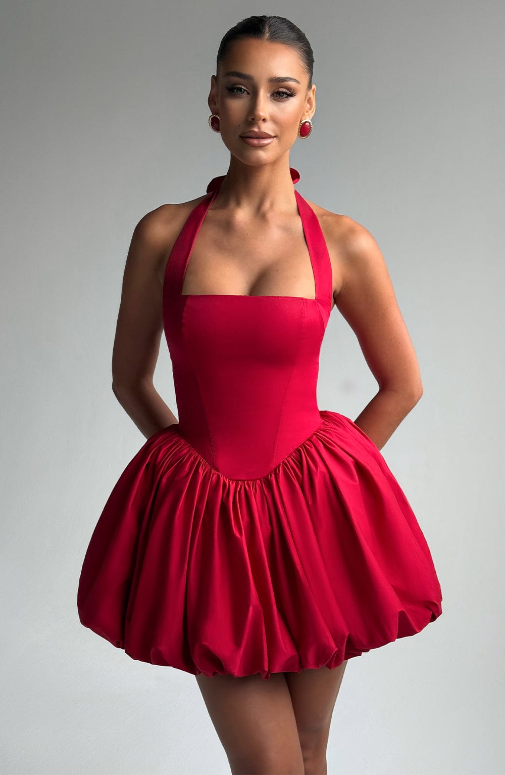 Robe courte Maricia - Rouge