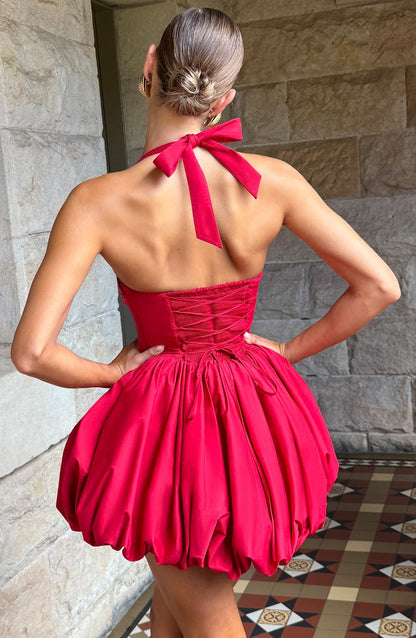 Robe courte Maricia - Rouge