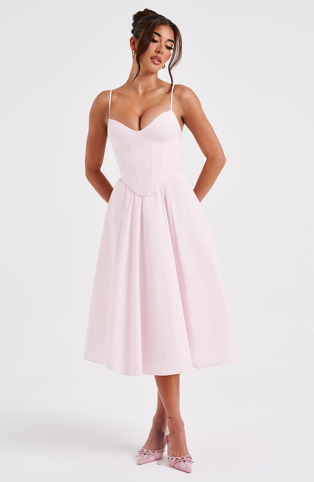 Robe mi-longue Mariella - Blush