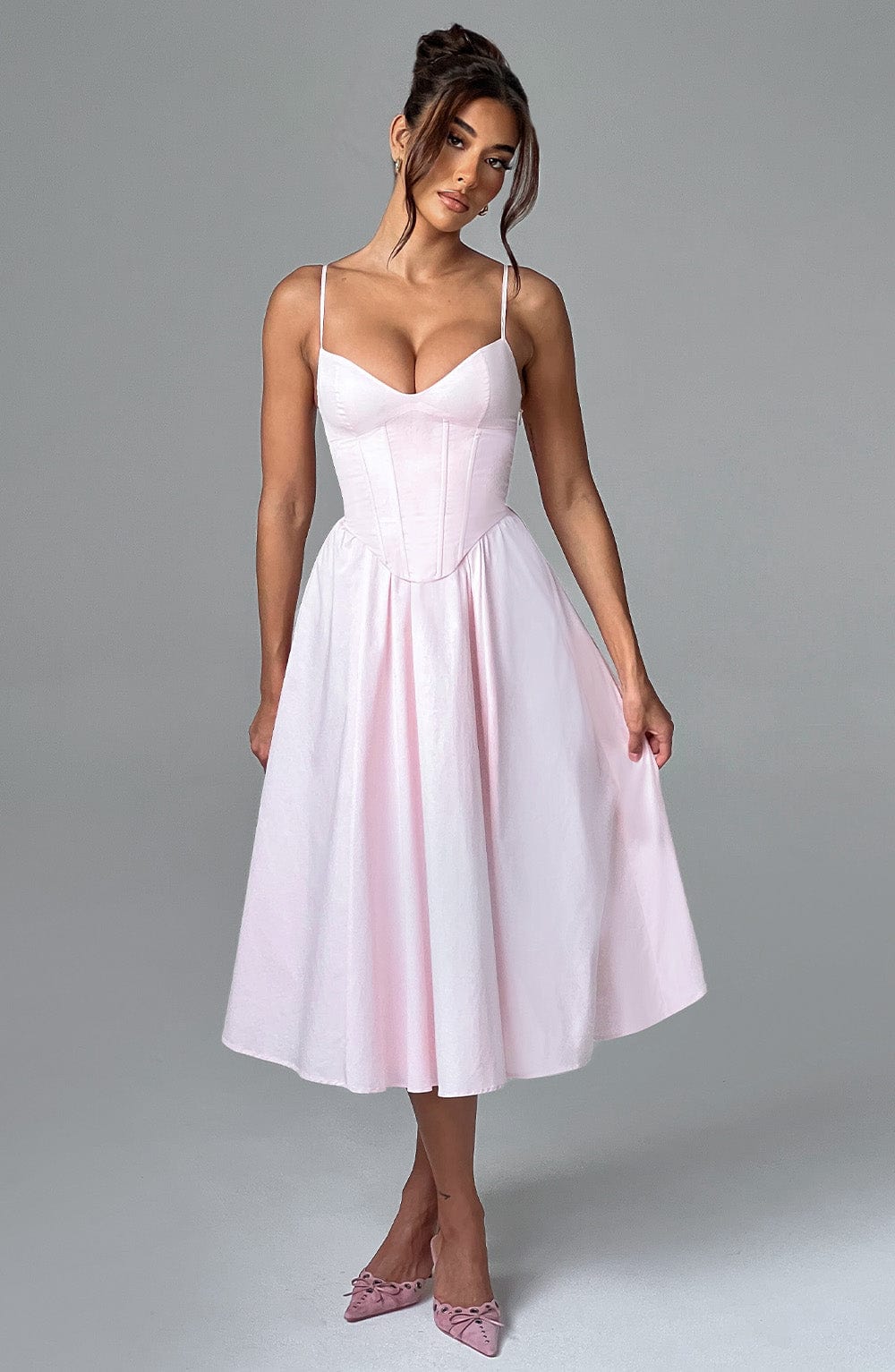 Robe mi-longue Mariella - Blush