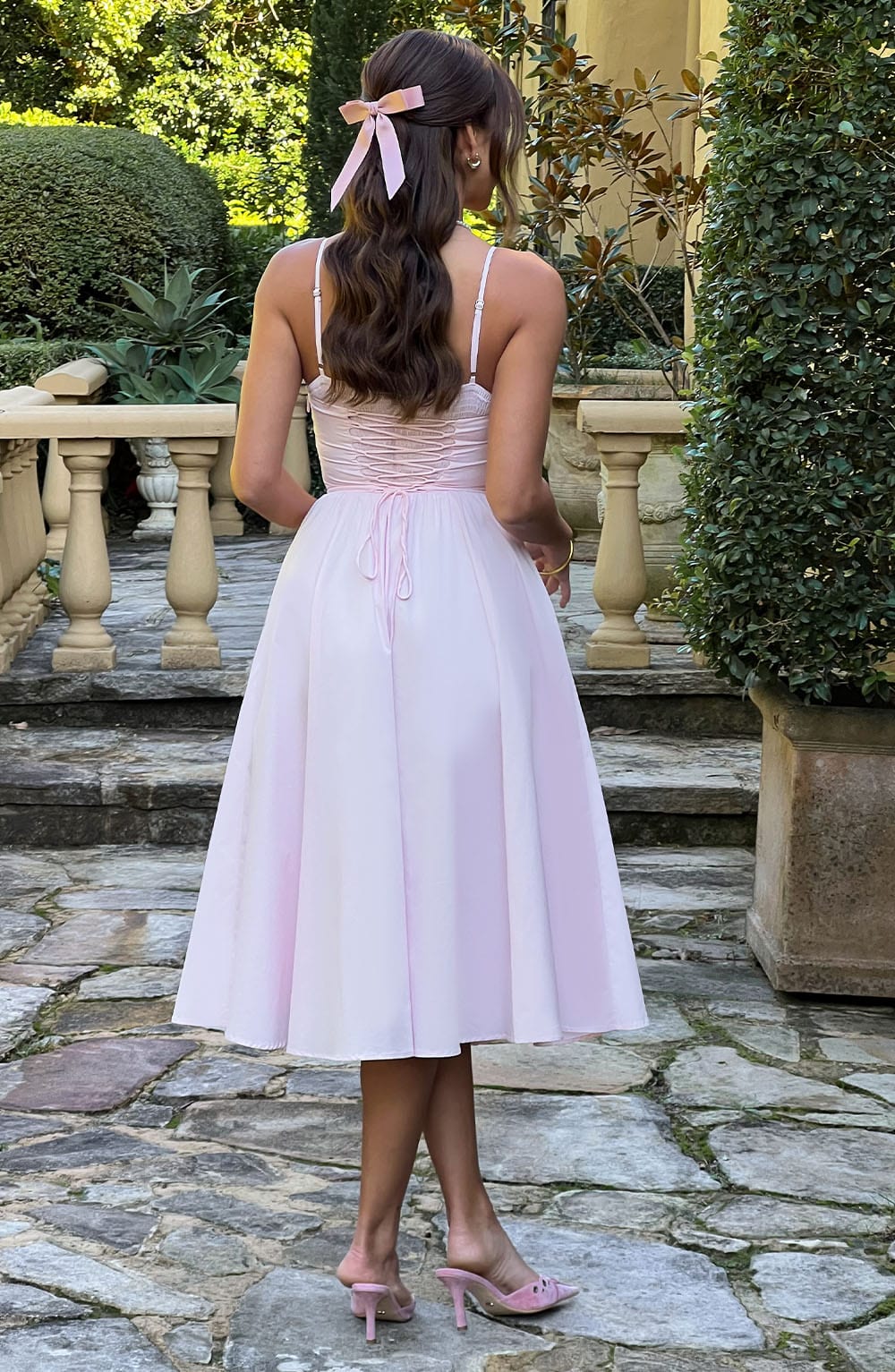 Mariella Midi Dress - Blush Aurlienne Paris Mariella Midi Dress - Blush Aurlienne Paris