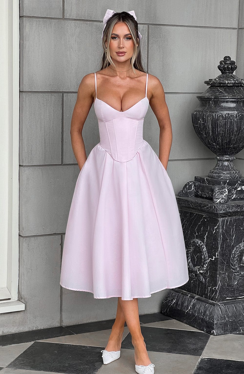 Robe mi-longue Mariella - Blush