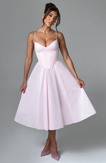 Robe mi-longue Mariella - Blush