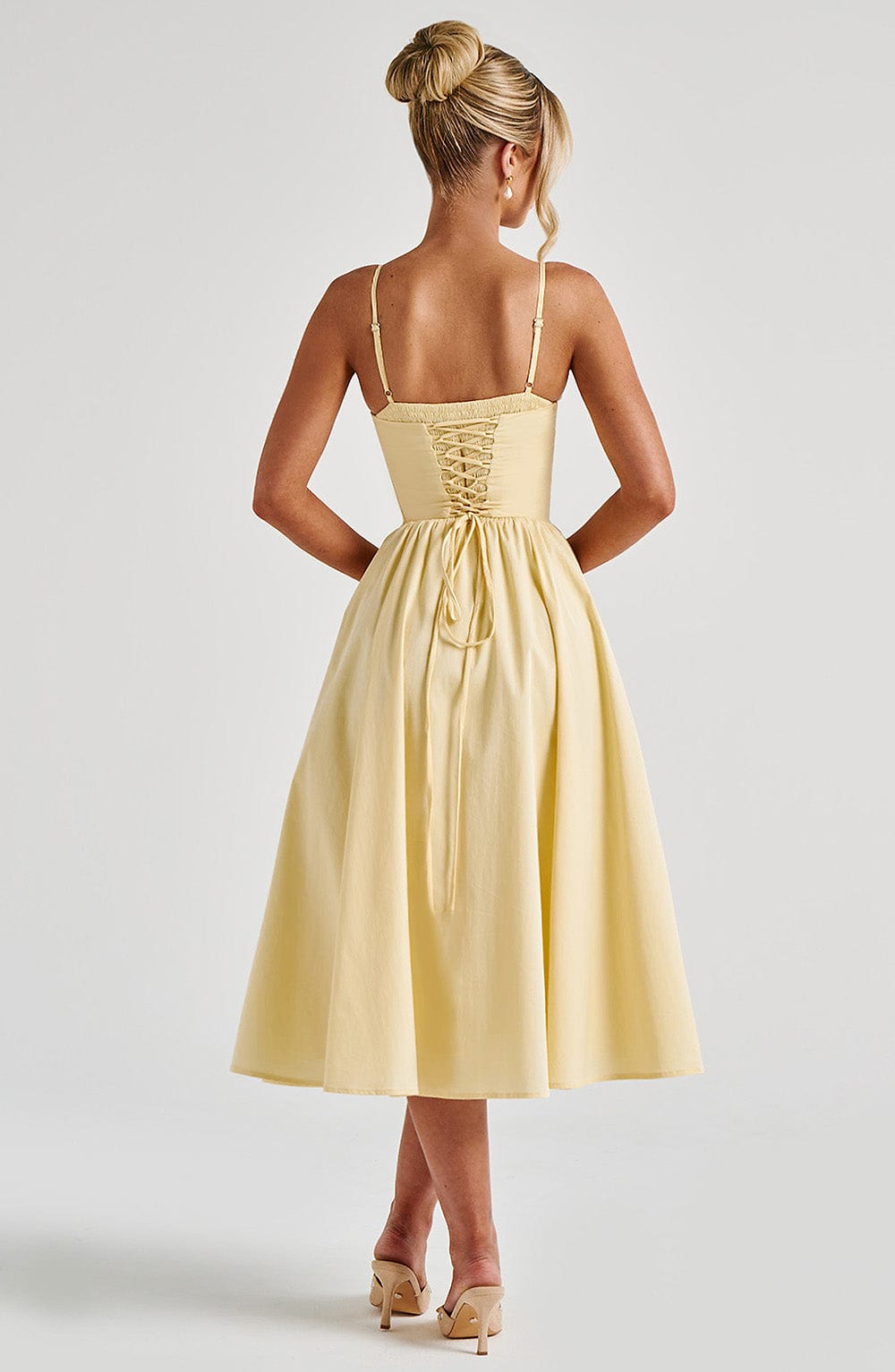 Robe mi-longue Mariella - Citron