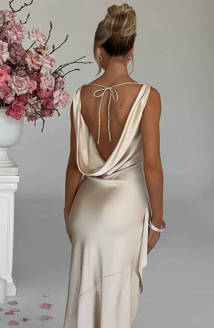 Robe longue Marilyn - Champagne