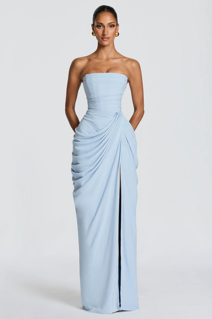 Marine Robe Longue — Bleu Ciel
