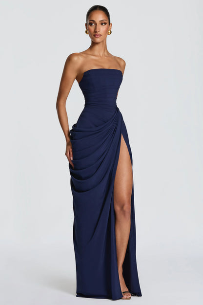 Marine Robe Longue — Bleu Marine