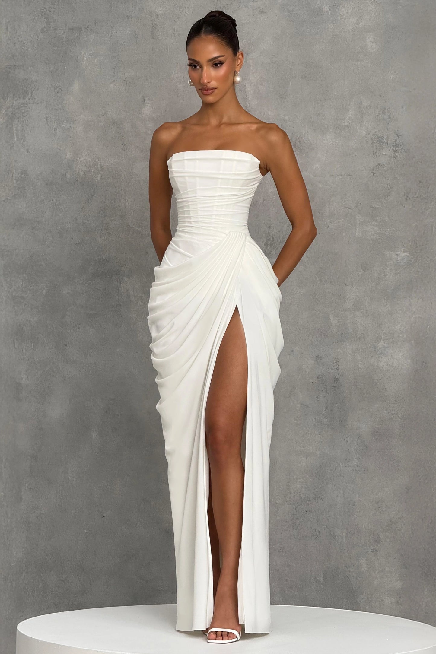 Marine Robe Longue — Ivoire