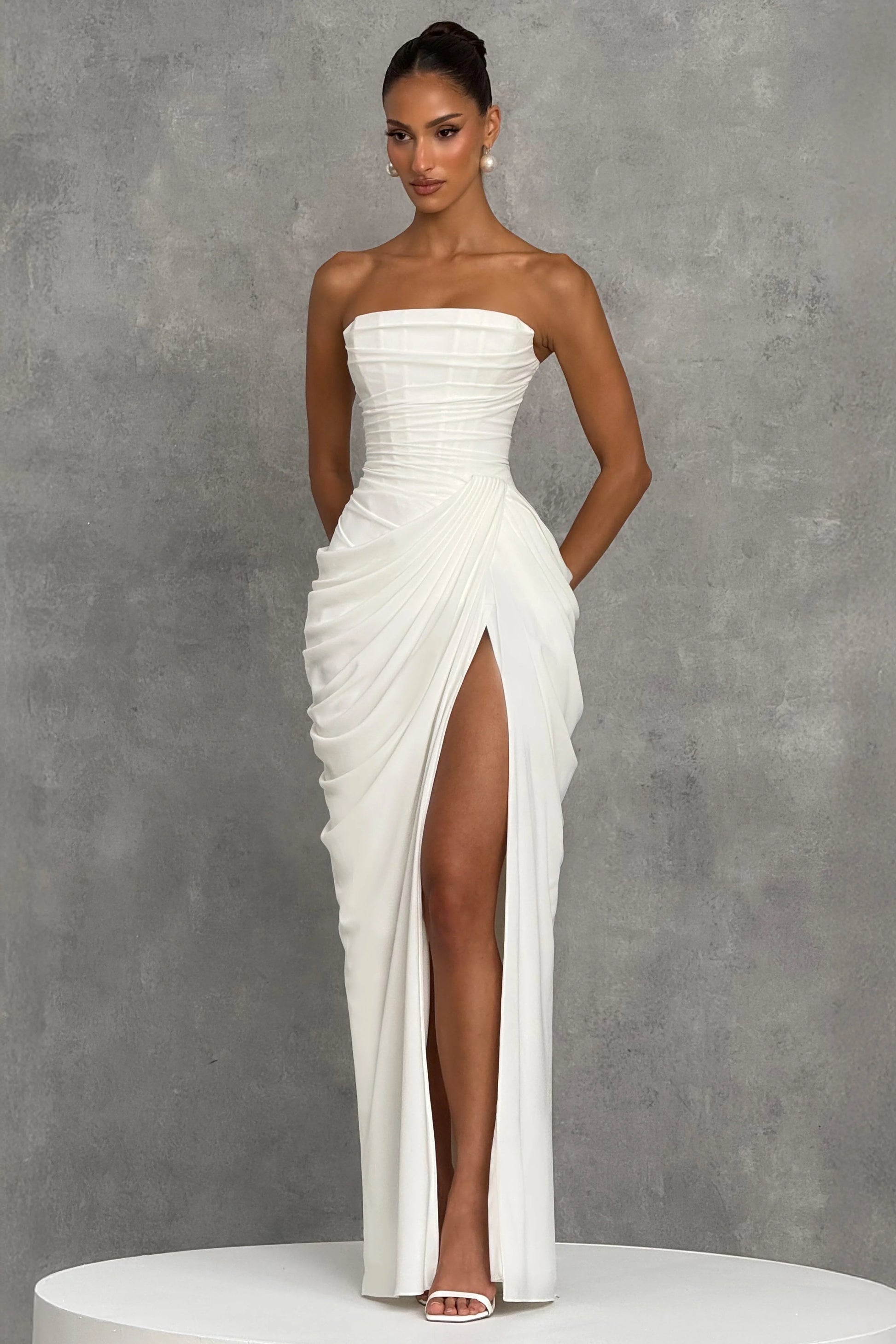 Marine Robe Longue — Ivoire