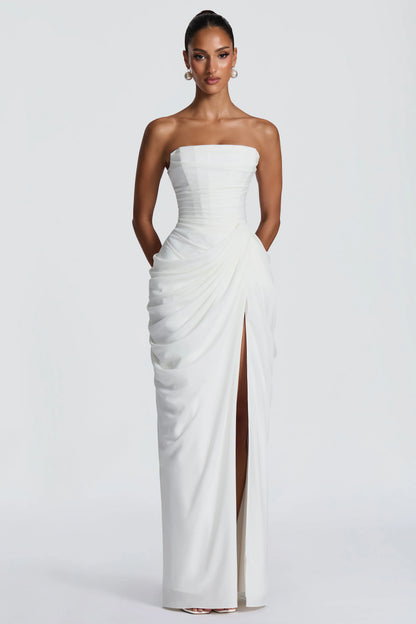 Marine Robe Longue — Ivoire