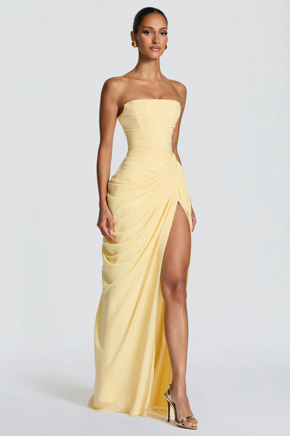 Marine Robe Longue — Jaune