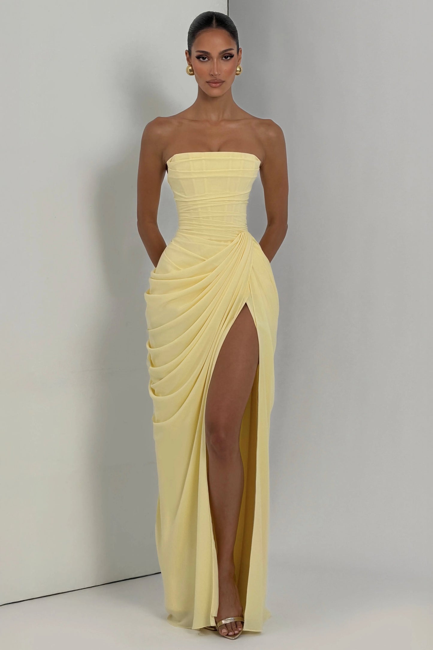 Marine Robe Longue — Jaune