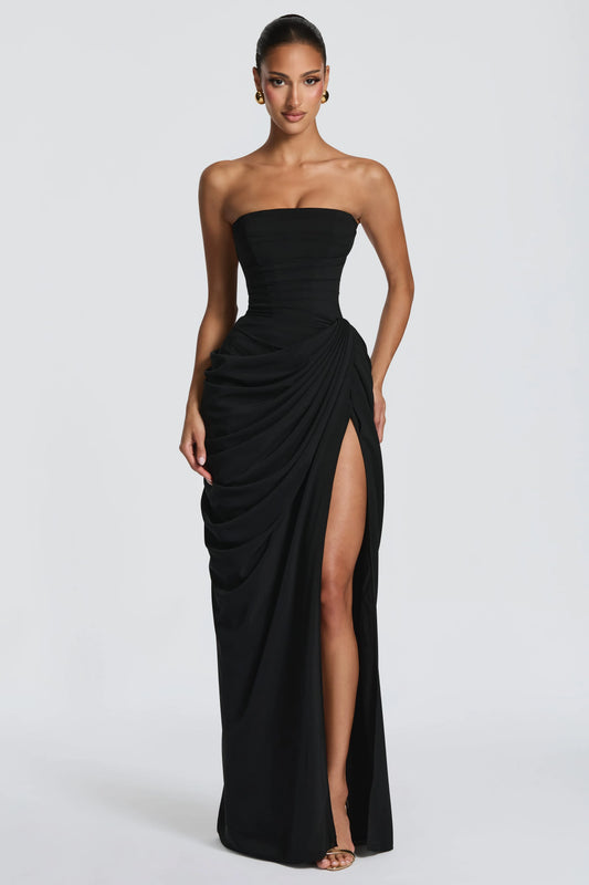 Marine Robe Longue — Noir