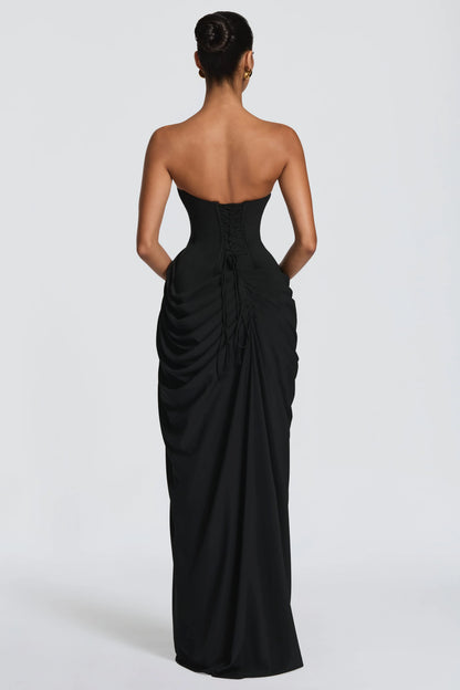Marine Robe Longue — Noir