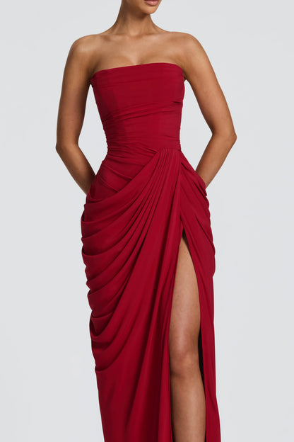 Marine Robe Longue — Rouge