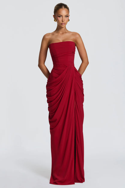 Marine Robe Longue — Rouge