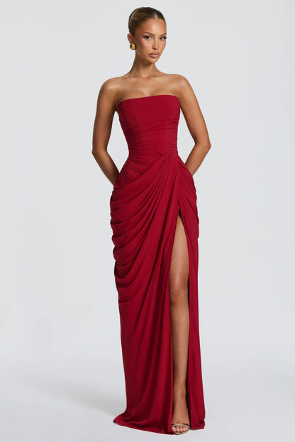 Marine Robe Longue — Rouge