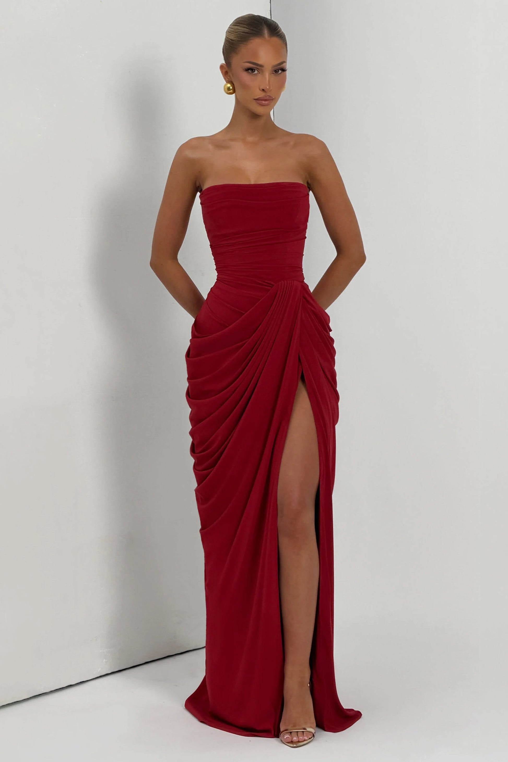 Marine Robe Longue — Rouge
