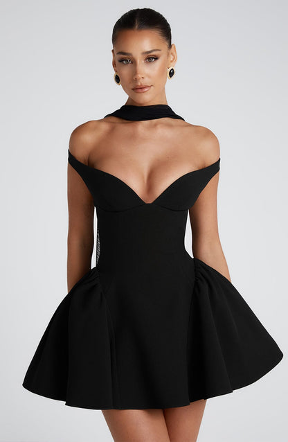 Robe courte Marla - Noir