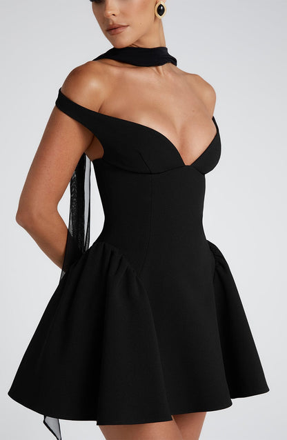 Robe courte Marla - Noir