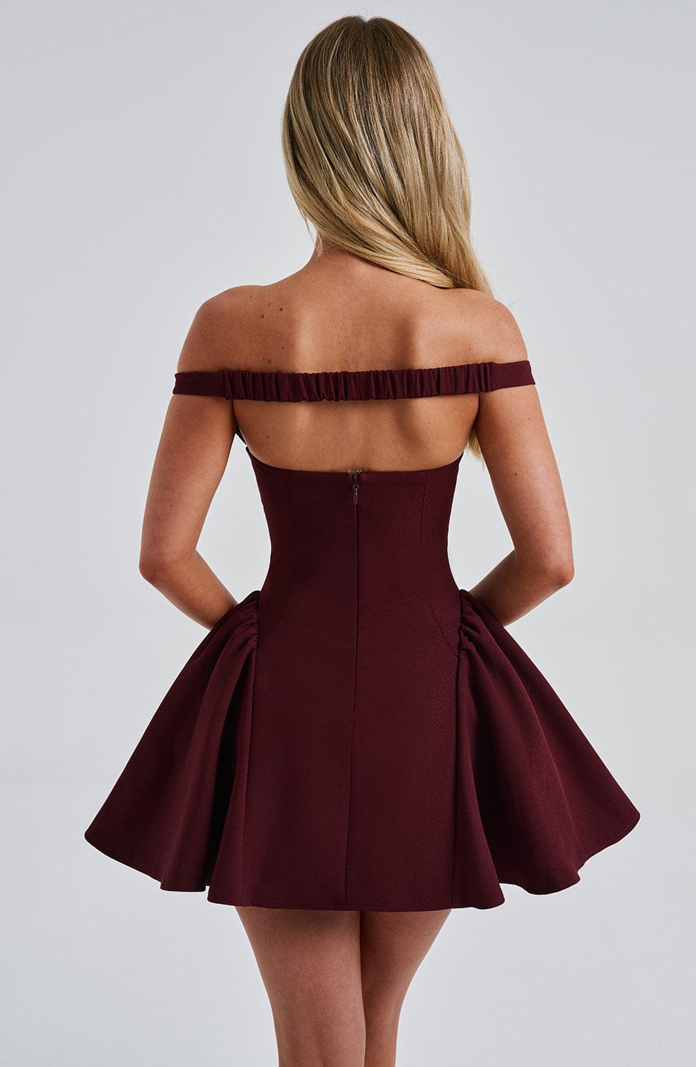 Robe courte Marla - Laque cerise