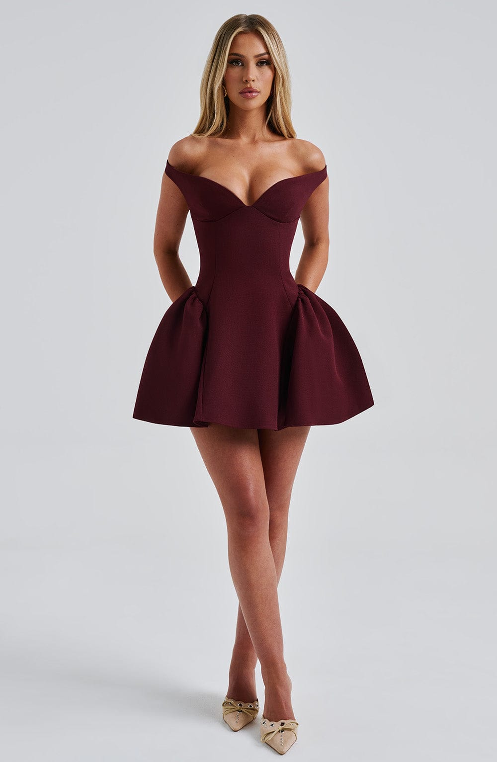 Robe courte Marla - Laque cerise