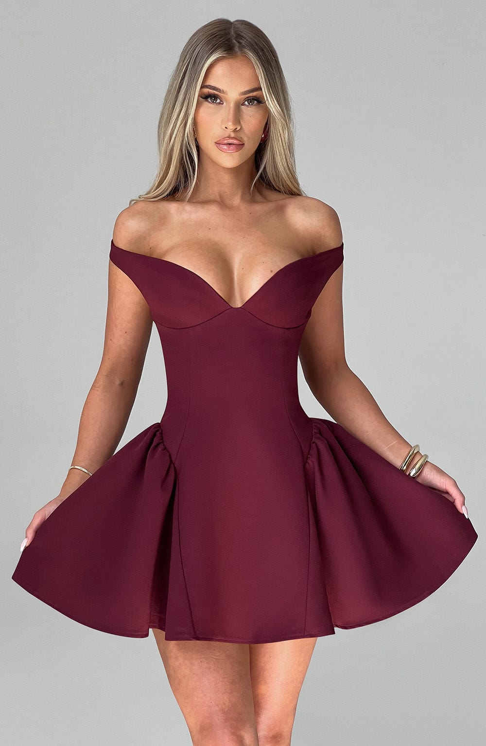 Robe courte Marla - Laque cerise