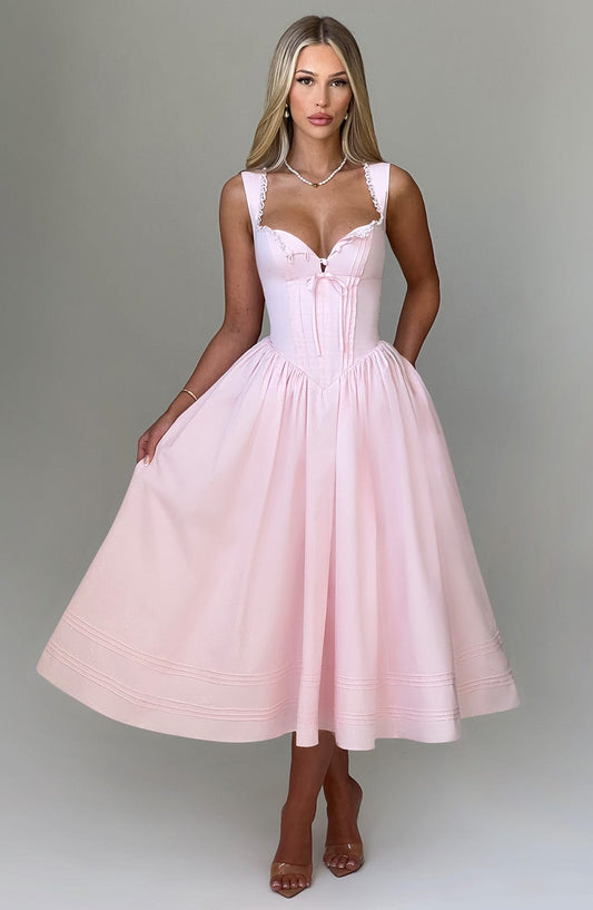 Robe mi-longue Marlena - Blush