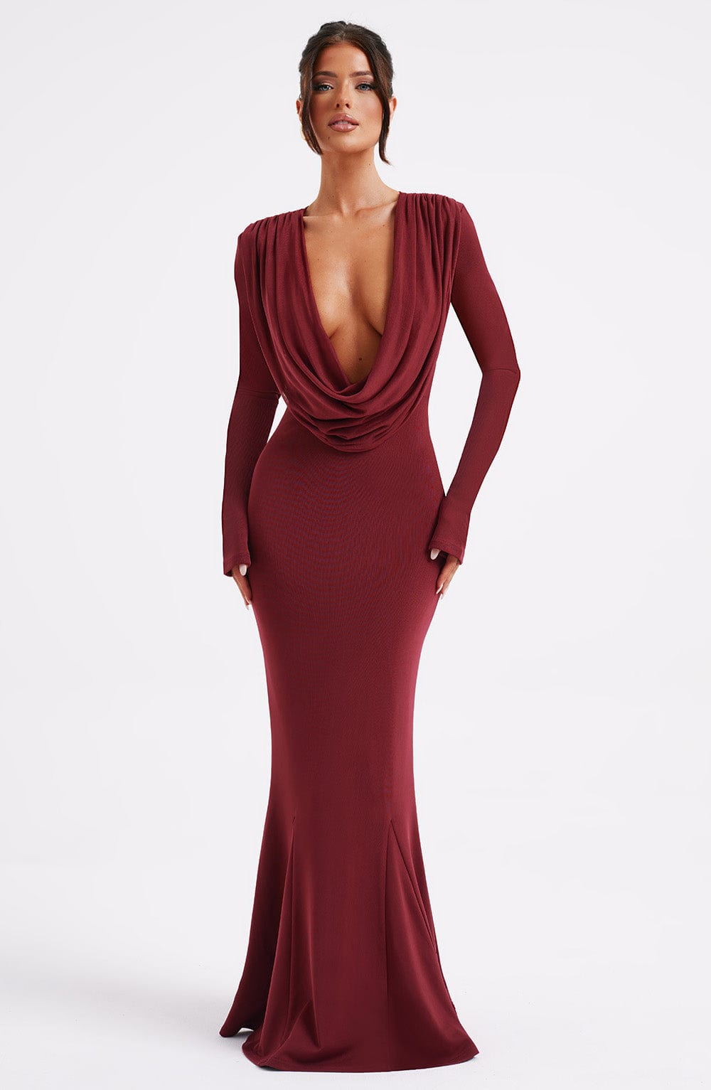 Robe longue Martina - Bordeaux