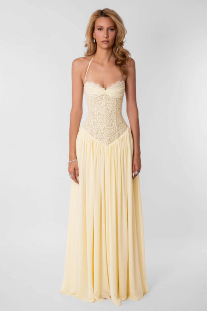 Mathilde Robe Longue — Jaune - Jaune