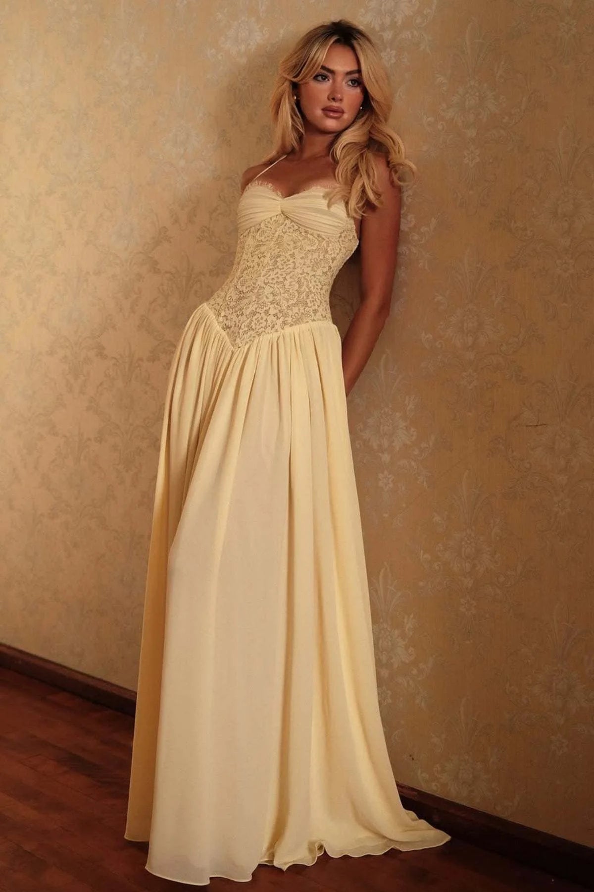 Mathilde Robe Longue — Jaune - Jaune