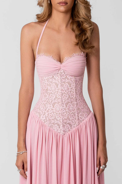 Mathilde Robe Longue — Rose - Rose