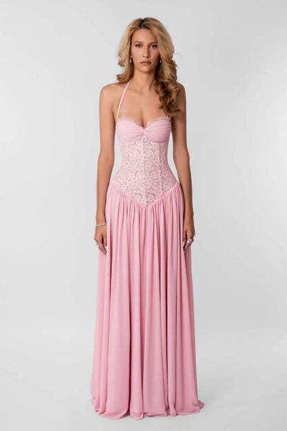 Mathilde Robe Longue — Rose - Rose